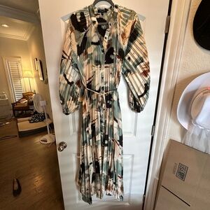 Beulah Pleated maxi Dress